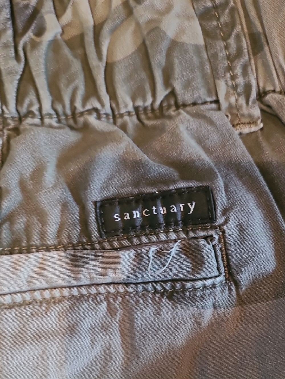Sanctuary Camo Cargo Shorts in Olive Gray - Picture 2 of 5